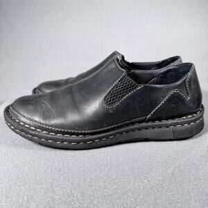 Born Carli Shoes Womens Black Leather Slip-On Loafers Comfort Casual‎ Walking 40